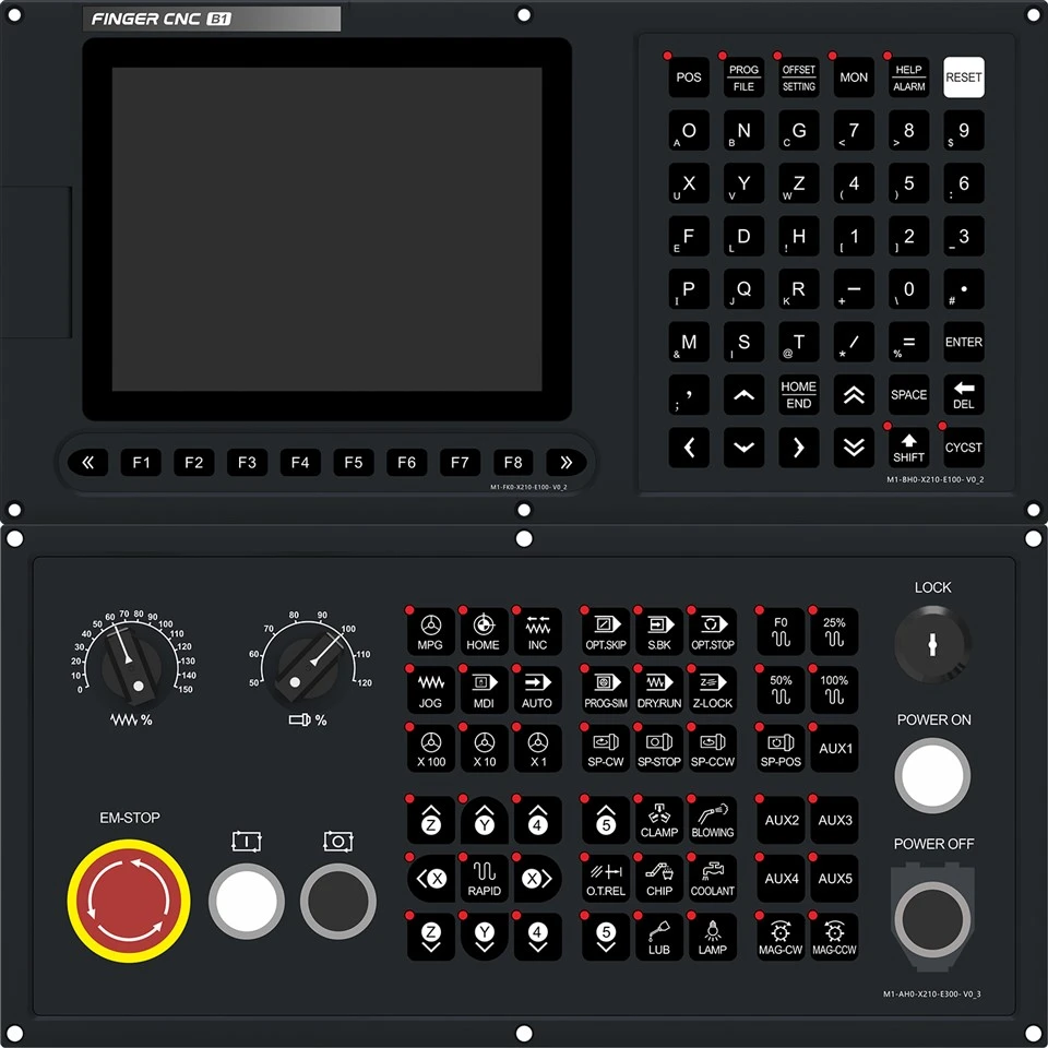 Nuovo software programmabile CNC di controllo CNC da 8 pollici Programmazione G-codice di programmazione CNC Milling 3 Asse Controller